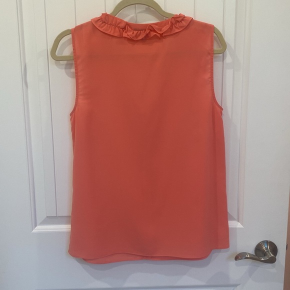Sleeveless rufflesd collar blouse by talbotsts - Picture 3 of 4